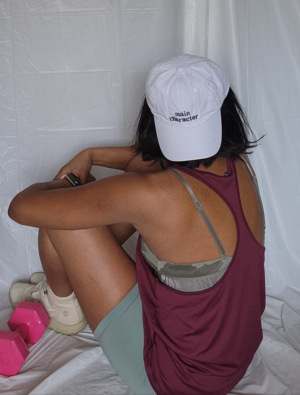 Main Character Embroidered Two-Tone Dad Hat Cap